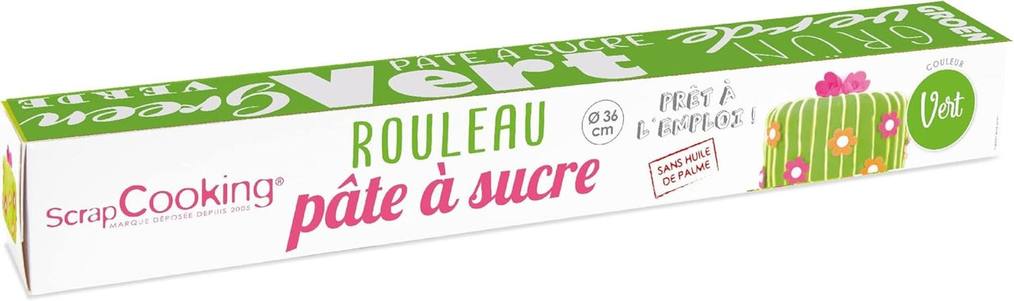 ScrapCooking - Roze fondantrol â'¬ 36 cm - Gerolde zwarte fondant 430 g - Taarttopper fondanttopper decoratie voor taarten, bakken, verjaardagen, feesten - Roze - 7264 Suikerpasta Naty Shop Groeten