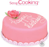 ScrapCooking - Roze fondantrol â'¬ 36 cm - Gerolde zwarte fondant 430 g - Taarttopper fondanttopper decoratie voor taarten, bakken, verjaardagen, feesten - Roze - 7264 Suikerpasta Naty Shop