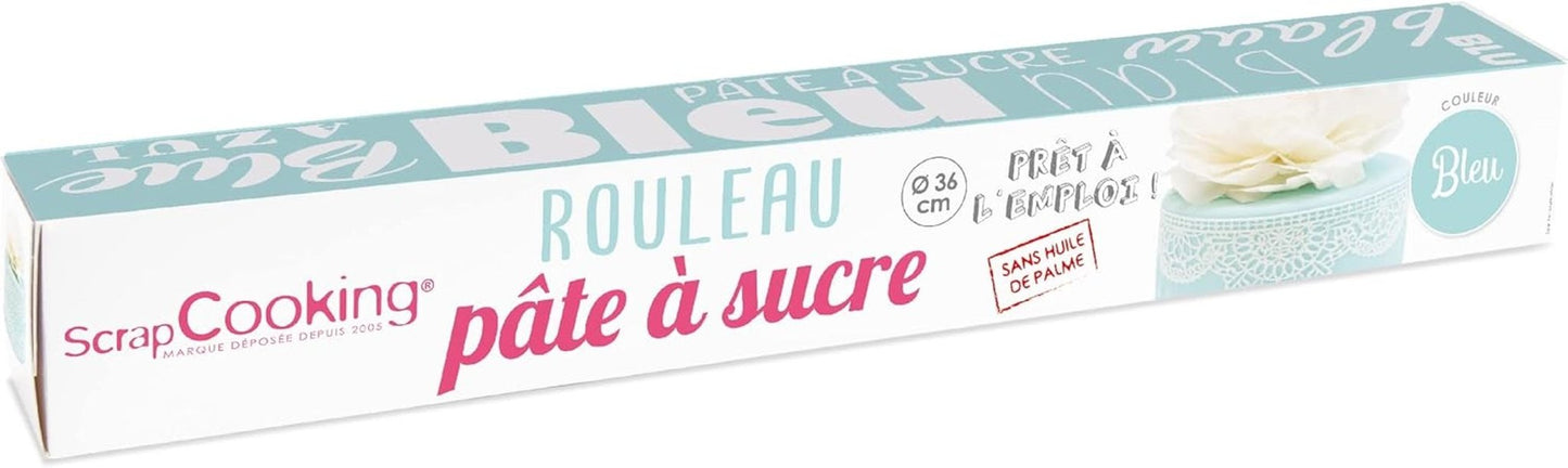 ScrapCooking - Roze fondantrol â'¬ 36 cm - Gerolde zwarte fondant 430 g - Taarttopper fondanttopper decoratie voor taarten, bakken, verjaardagen, feesten - Roze - 7264 Naty Shop Suikerpaste Hemelsblauw