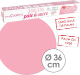 ScrapCooking - Roze fondantrol â'¬ 36 cm - Gerolde zwarte fondant 430 g - Taarttopper fondanttopper decoratie voor taarten, bakken, verjaardagen, feesten - Roze - 7264 Suikerpasta Naty Shop