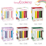 ScrapCooking - Set van 5 Fondant - wit, geel, rood, groen en bruin - 5 x 80g - suikerpasta voor taarten Taartversieringen Verjaardag Kerstmis - glutenvrij en palmolievrij - 7257 Naty Shop Suikerpasta
