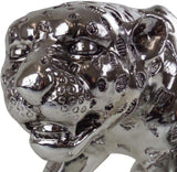Decoratief beeld Casablanca XL - Gpard Mat zilver - Woonkamerdecor - Lengte 80 cm Beeldjes en sculpturen Naty Shop