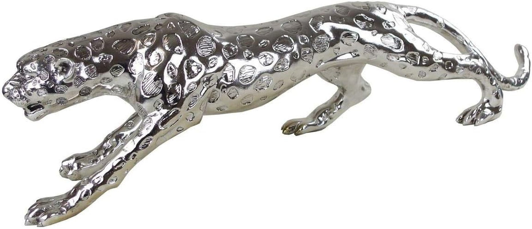 Decoratief beeld Casablanca XL - Gpard Mat zilver - Woonkamerdecor - Lengte 80 cm Beeldjes en sculpturen Naty Shop Standaard titel