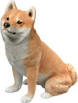 Sculptuur, hars, wit, middelgrote Naty Shop beeldjes en sculpturen Middelgrote Shiba Inu