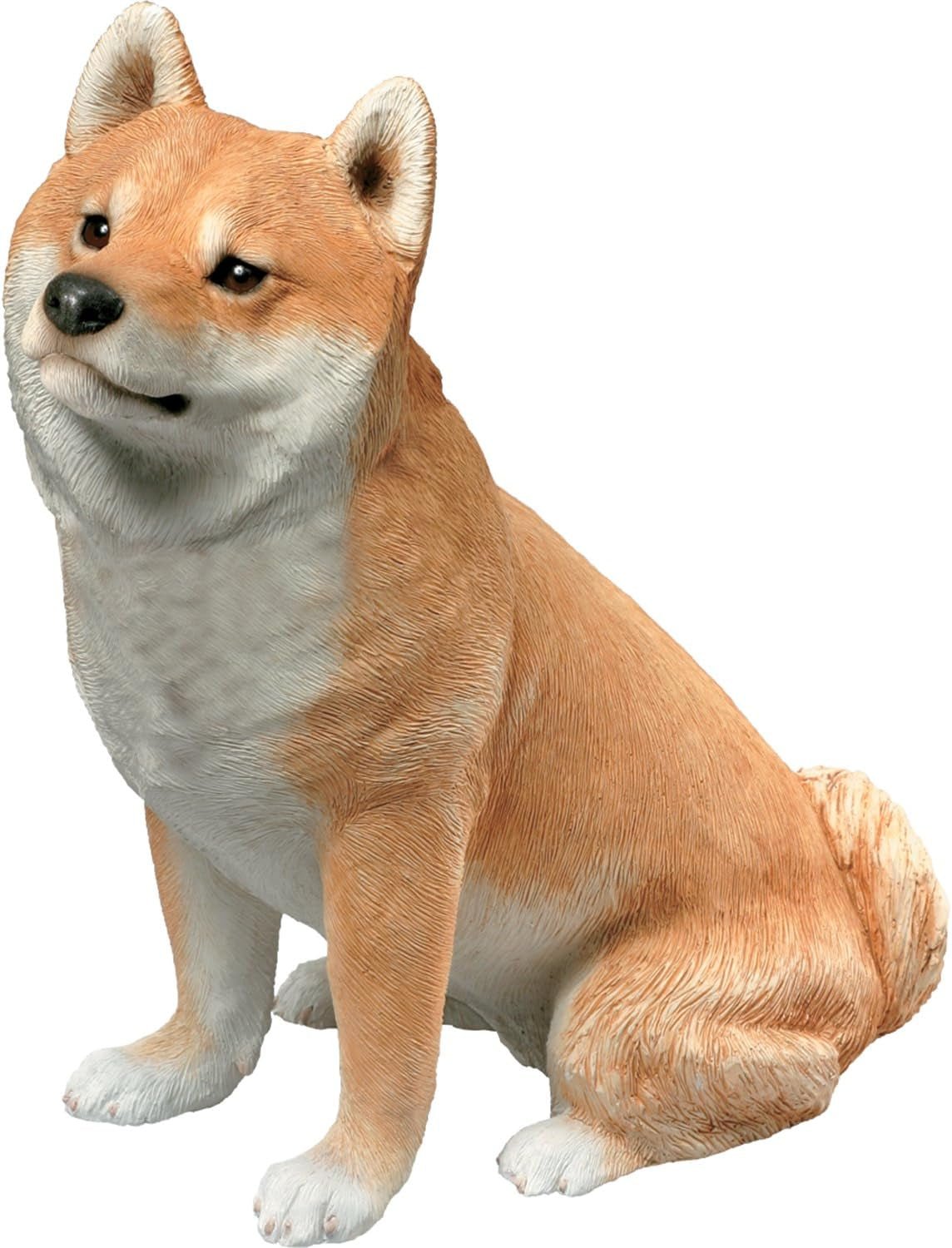 Sculptuur, hars, wit, middelgrote Naty Shop beeldjes en sculpturen Middelgrote Shiba Inu