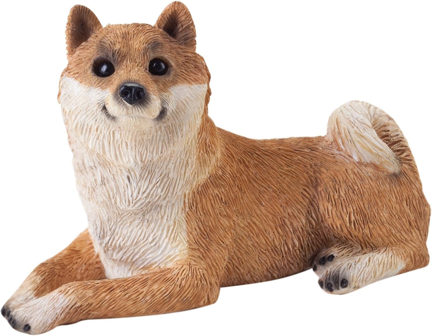Sculptuur, hars, wit, middelgrote Naty Shop-beeldjes en sculpturen maat S Shiba Inu