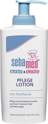 Sebamed Baby- en Kinderverzorgingslotion met Panthenol, 2-pack, 2 x 200 ml, verzorgt zacht de gevoelige kinderhuid, ook bij droge huid en irritaties Kinderen - Bad- en Huidverzorging Naty Shop 2-pack, 2 X 200 ml