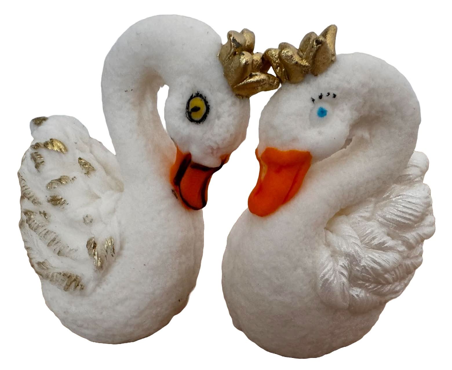 Set van 2 eetbare suikerdecoraties, Swans Sugar Paste Decorations Nati Shop