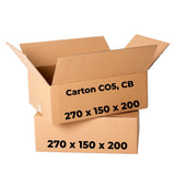 Set van 20 kartonnen dozen CO5, CB, 270 x 150 x 200 Verpakkingsdozen Nati Shop