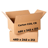Set van 20 kartonnen dozen CO5, CB, 460 x 245 x 212 Verpakkingsdozen Nati Shop