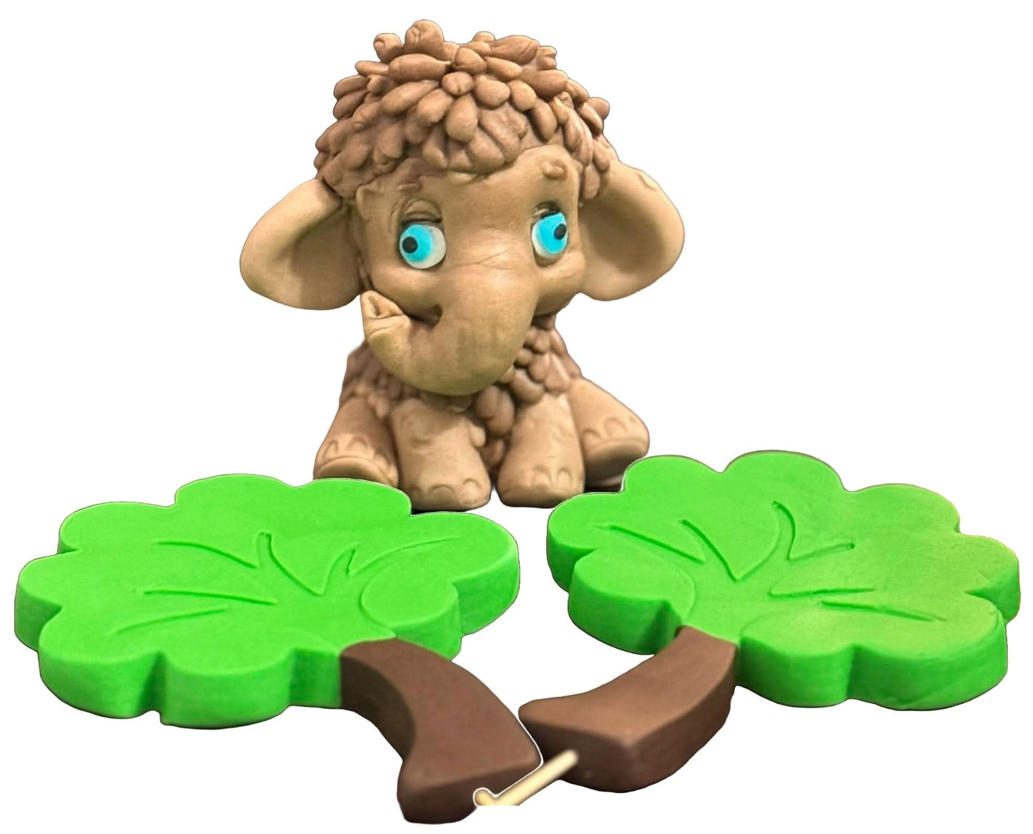 Set van 3 eetbare suikerdecoraties, Elefant Sugar Paste Decorations Nati Shop