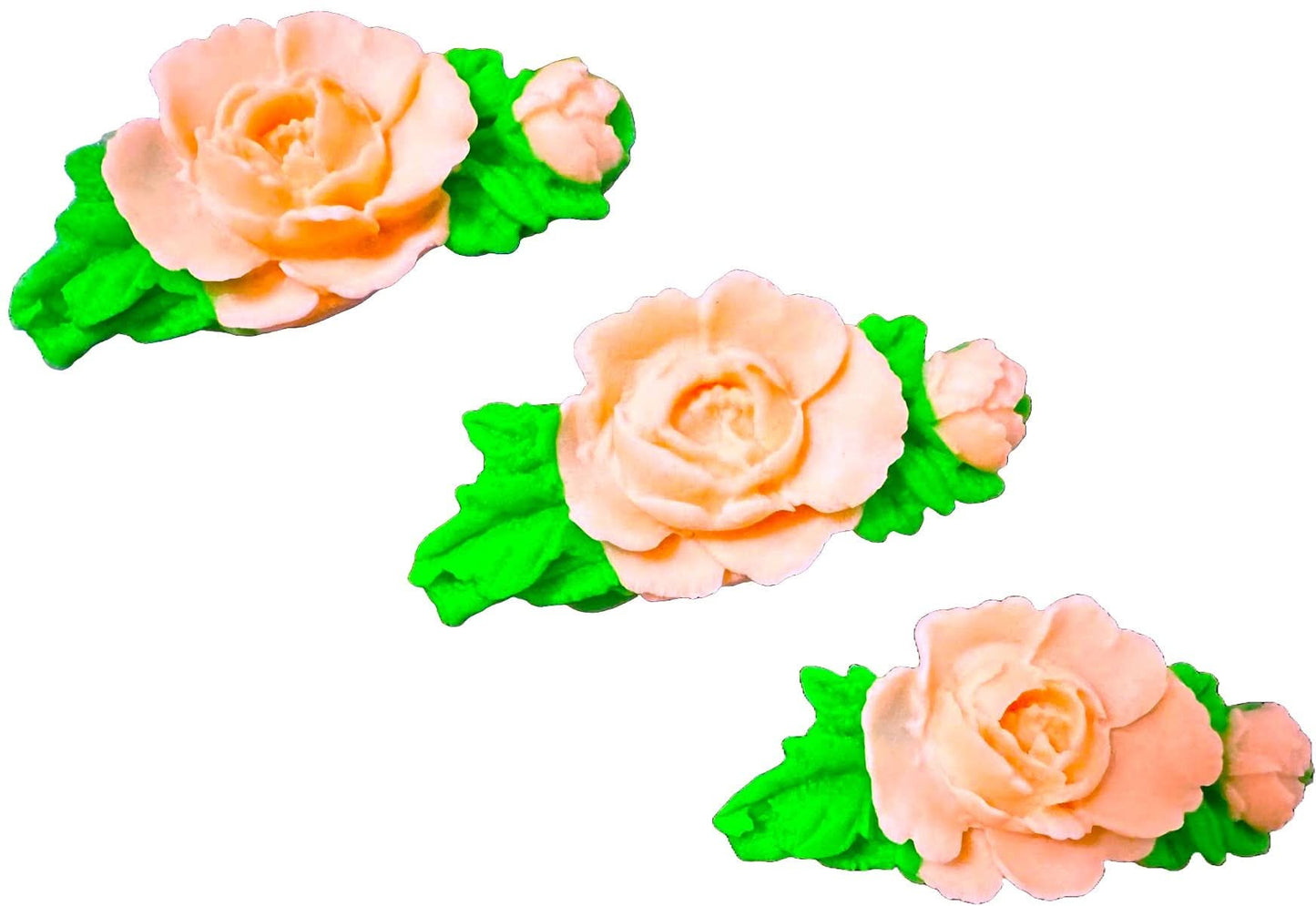 Set van 3 eetbare suikerdecoraties, rozen Decoraties van Sugar Paste Nati Shop