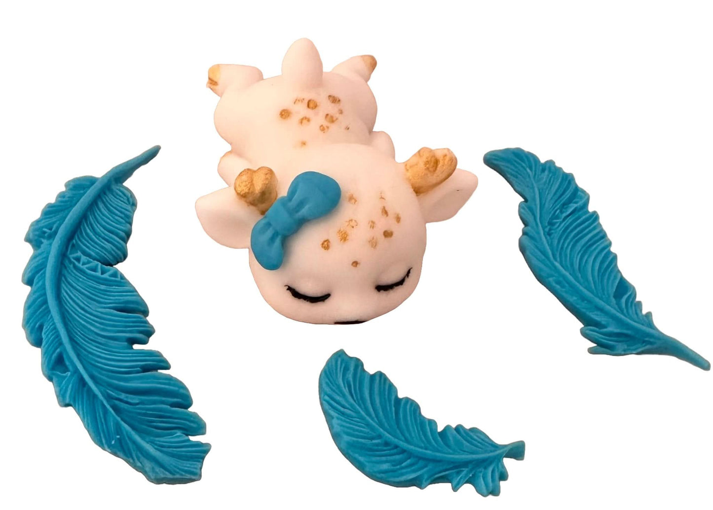 Set van 4 eetbare suikerdecoraties, Fawn Decorations van Sugar Paste Nati Shop