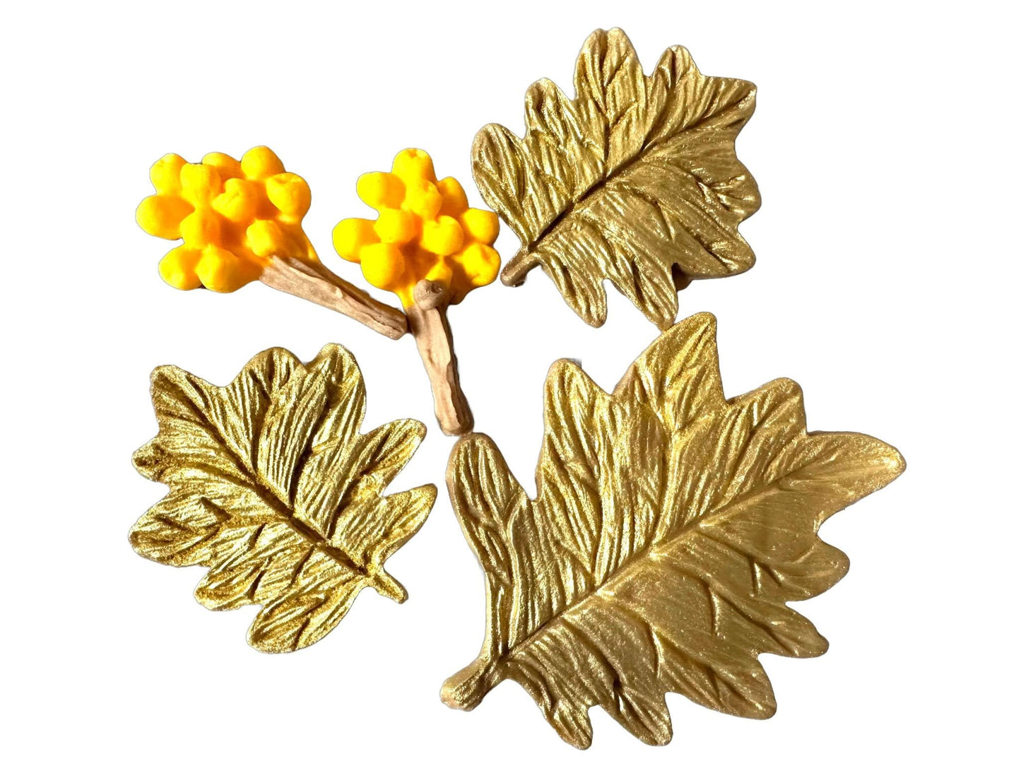 Set van 5 eetbare suikerdecoraties, Autumn Sugar Paste Decorations Nati Shop