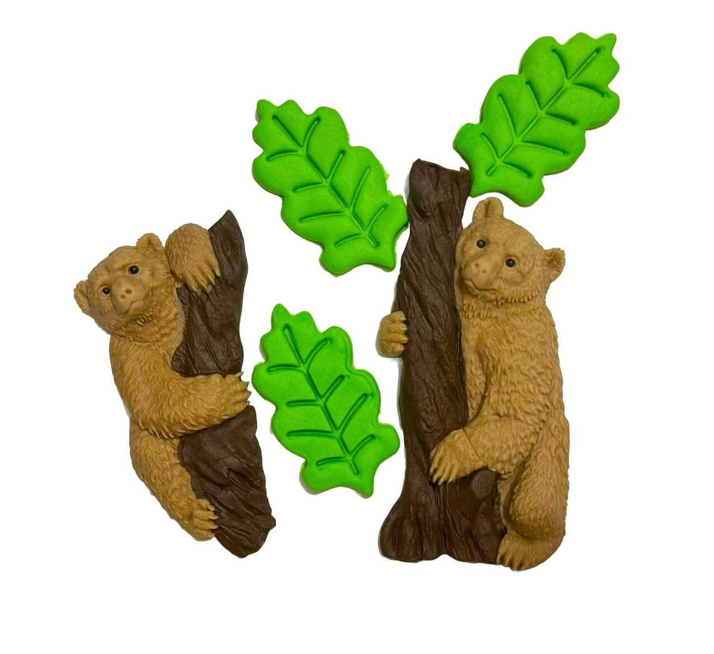 Set van 5 eetbare suikerdecoraties, Beren in het bos Suikerpasta Decoraties Nati Shop