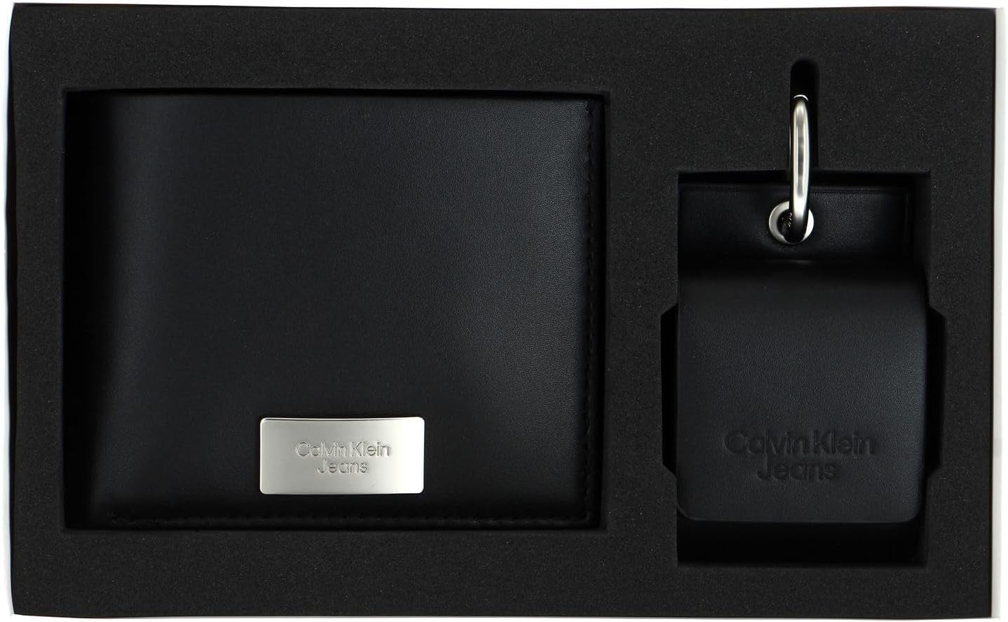 Calvin Klein Jeans-cadeauset voor heren Cadeau-bifold-portemonnee en AirPods-hoesje, zwart (zwart), onesize herenportemonnee Naty Shop