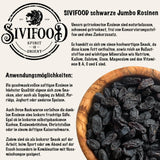 SIVIFOOD jumbo zwarte rozijnen 300g - grote en heerlijke zwarte rozijnen topkwaliteit natuurlijk gedroogde zoete fruitige druiven ongezwaveld ongezoet ongezoet olievrij Kishmish-additieven Gedehydrateerde producten Naty Shop