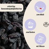 SIVIFOOD jumbo zwarte rozijnen 300g - grote en heerlijke zwarte rozijnen topkwaliteit natuurlijk gedroogde zoete fruitige druiven ongezwaveld ongezoet ongezoet olievrij Kishmish-additieven Gedehydrateerde producten Naty Shop