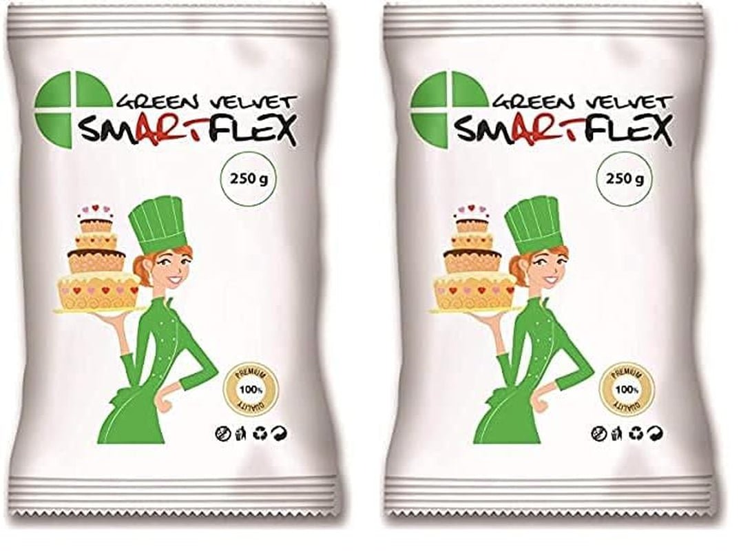 SmartFlex Fondant Groen Fluweel, 250g (pak van 2) Suikerpasta Naty Shop Standaardtitel