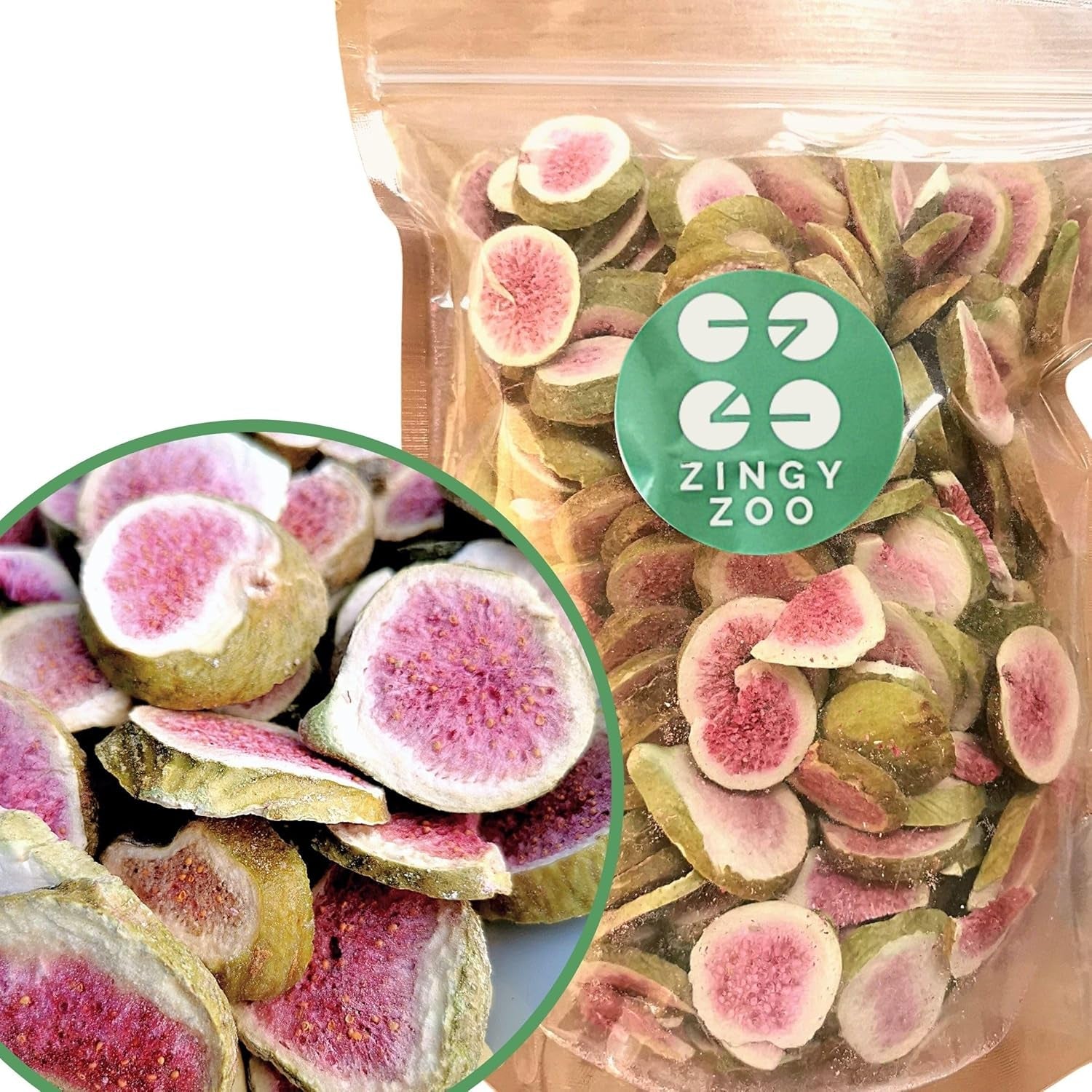 Gevriesdroogde vijgen 100% natuurlijke gedroogde vijgen | Geen toegevoegde suikers Gezond gevriesdroogd snoepje | Gevriesdroogd fruit Gevriesdroogde vijgen | ZingyZoo (100g) Naty Shop gedehydrateerde producten 300G