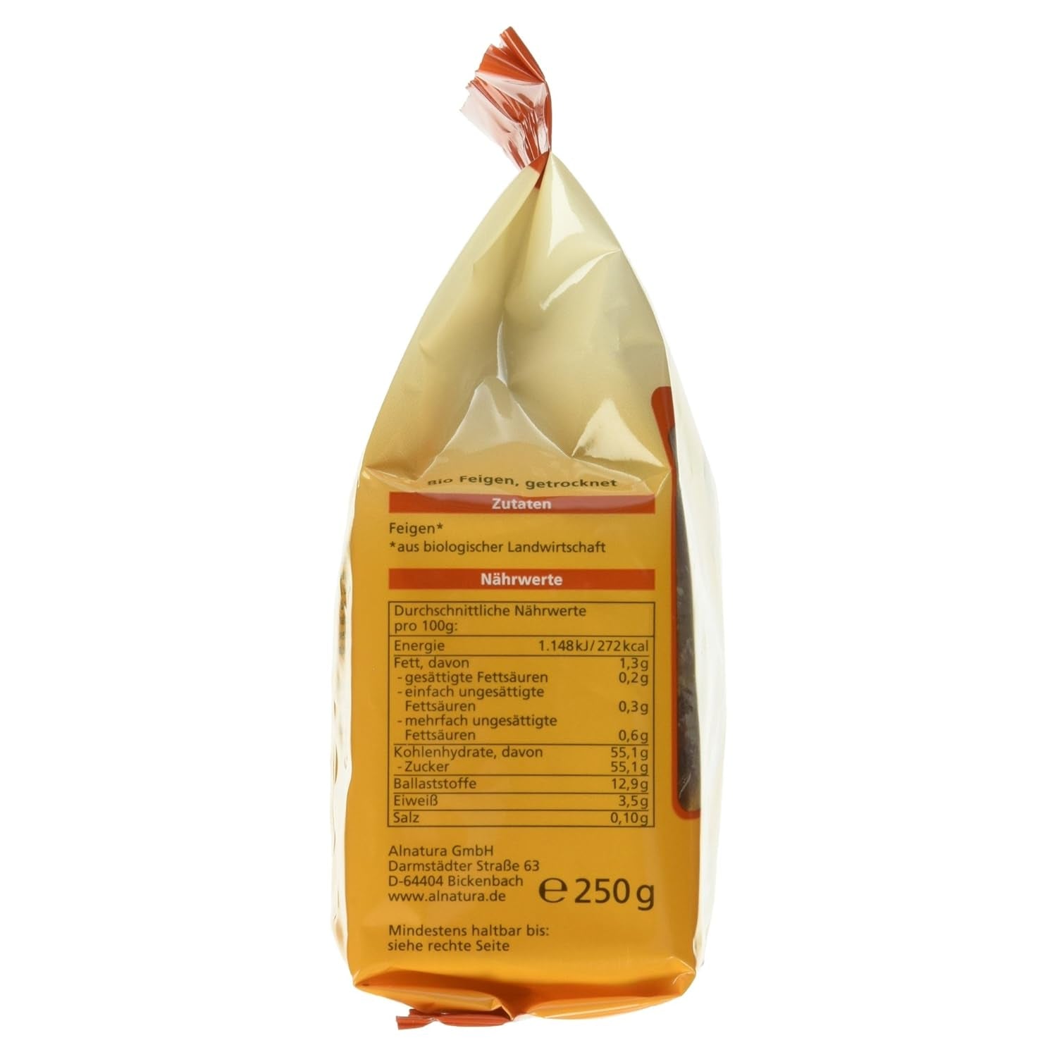 Gedroogde biologische vijgen, 250 g Naty Shop gedehydrateerde producten