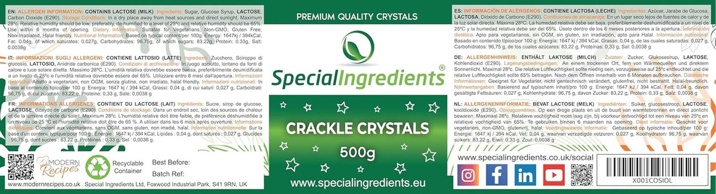 Speciale ingrediënten Crackle Crystals Crackle 500g De hoogste kwaliteit, niet-GMO, ideaal voor taarten, snoep en ijs Suikerpasta Naty Shop