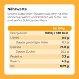 Sultanas rozijnen 1kg | Smyrna Rozijn | Sultanas gedroogde rozijnen uit Izmir | 100% van Turkse afkomst | Kwaliteitssnacks | in Voedingsvezels uit rozijnen | Naty Shop gedehydrateerde producten