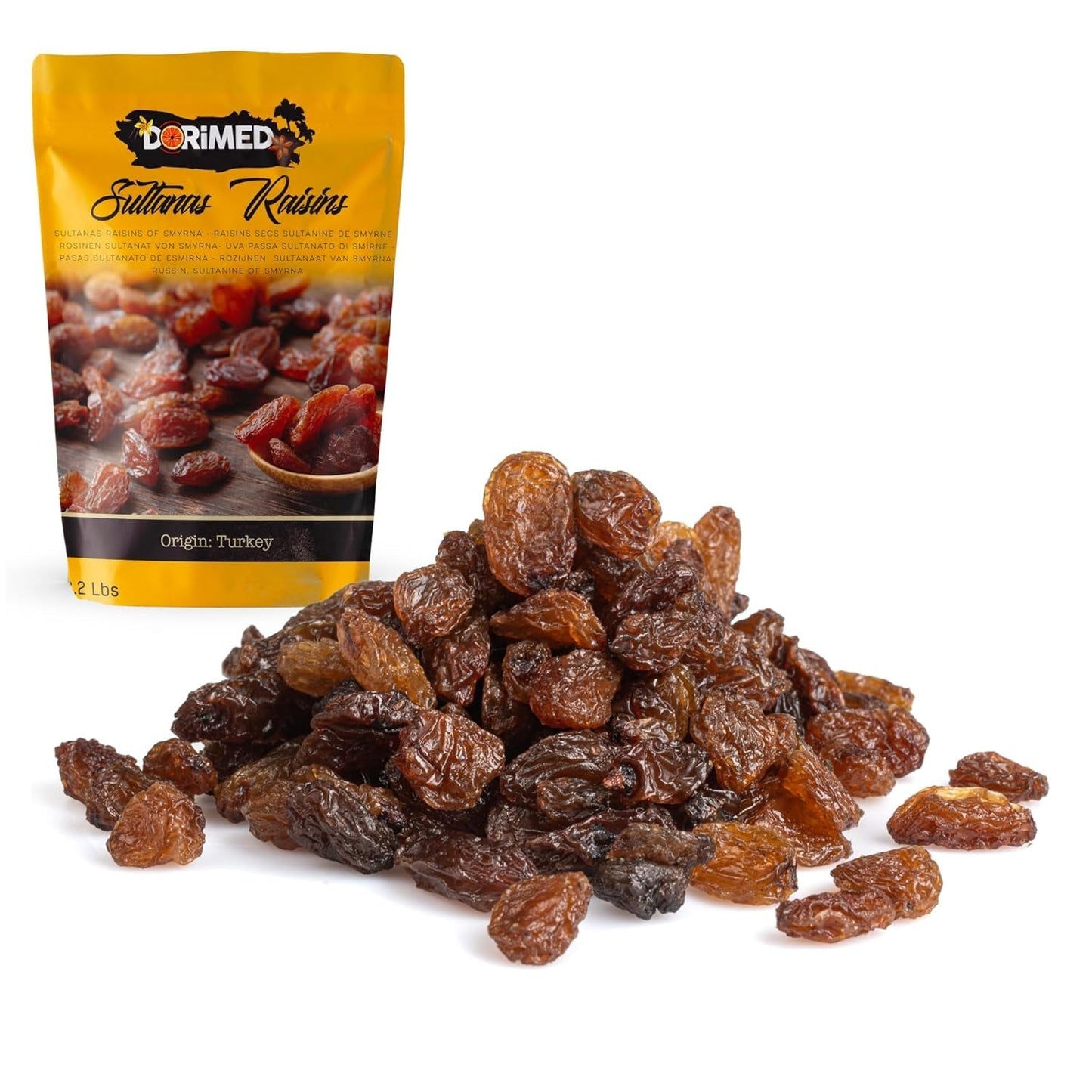Sultanas rozijnen 1kg | Smyrna Rozijn | Sultanas gedroogde rozijnen uit Izmir | 100% van Turkse afkomst | Kwaliteitssnacks | in Voedingsvezels uit rozijnen | Gedroogde producten Naty Shop Standaard titel