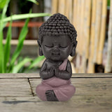 Baby Boeddha Pink Toga beeldje - Inspirerend en vrolijk beeldje - Positieve talisman Concentratie - Leuk en spiritueel cadeau-idee - H 7 cm - Zen'Light Beeldjes en sculpturen Naty Shop