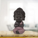 Baby Boeddha Pink Toga beeldje - Inspirerend en vrolijk beeldje - Positieve talisman Concentratie - Leuk en spiritueel cadeau-idee - H 7 cm - Zen'Light Beeldjes en sculpturen Naty Shop