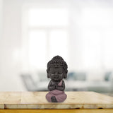 Baby Boeddha Pink Toga beeldje - Inspirerend en vrolijk beeldje - Positieve talisman Concentratie - Leuk en spiritueel cadeau-idee - H 7 cm - Zen'Light Beeldjes en sculpturen Naty Shop