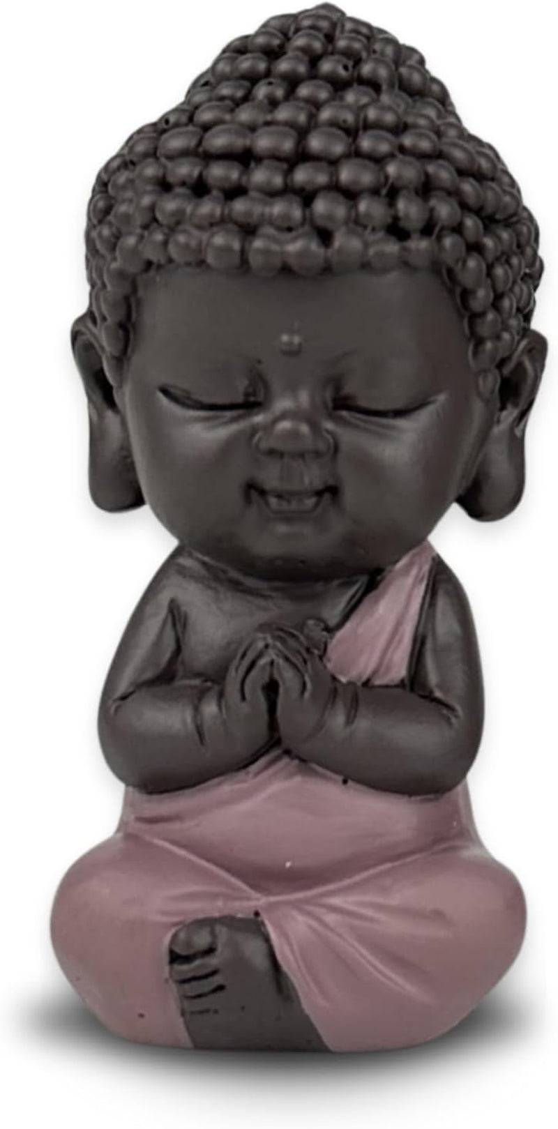 Baby Boeddha Roze Toga Beeldje - Inspirerend en Vrolijk Beeldje - Positieve Talisman Focus - Leuk en spiritueel cadeau-idee - H 7cm - Zen'Light Beeldjes en Sculpturen Naty Shop Standaardtitel