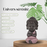 Baby Boeddha Pink Toga beeldje - Inspirerend en vrolijk beeldje - Positieve talisman Concentratie - Leuk en spiritueel cadeau-idee - H 7 cm - Zen'Light Beeldjes en sculpturen Naty Shop