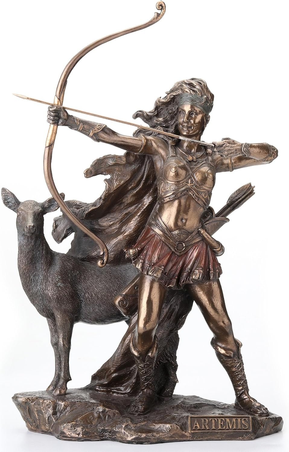 Bronzen beeld van de godin van de jacht en de wilde beeldjes en sculpturen Naty Shop Standaardtitel
