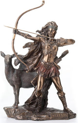 Bronzen beeld van de godin van de jacht en de wilde beeldjes en sculpturen Naty Shop Standaardtitel