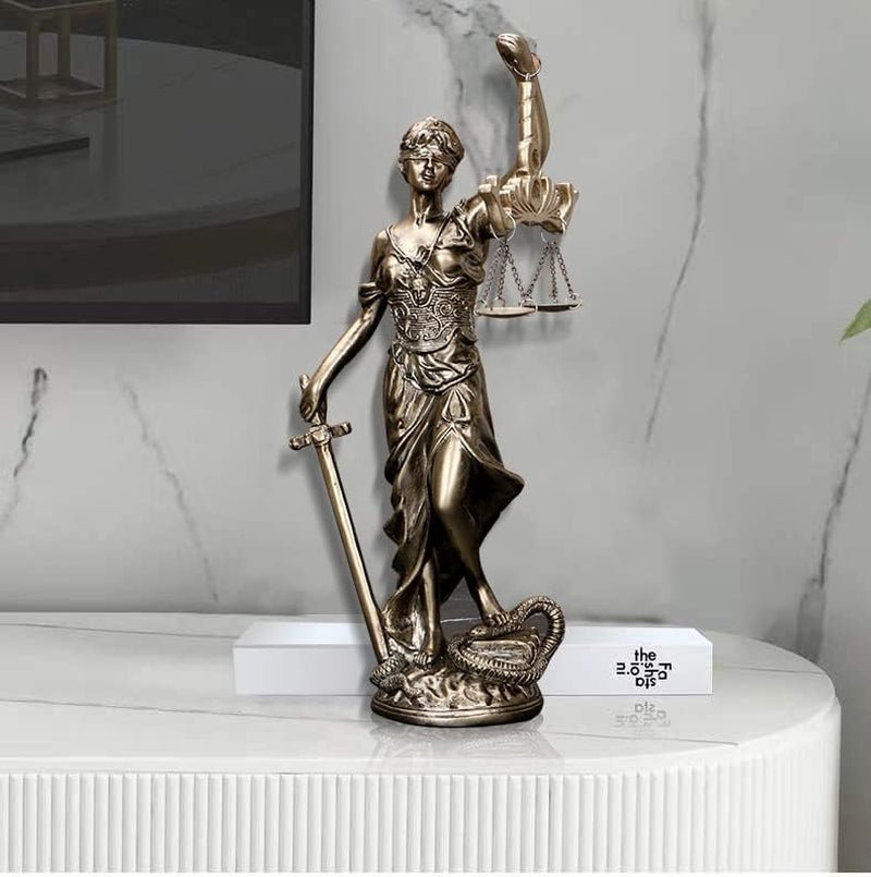 Vrouwe Justitia Standbeeld 30,5 cm Justitie Standbeeld Gerechtigheid Godin Gerechtigheid Sculptuur Grieks-Romeinse Engel Justitie Blinde Standbeelden Voor Decor Beeldjes en sculpturen Naty Shop