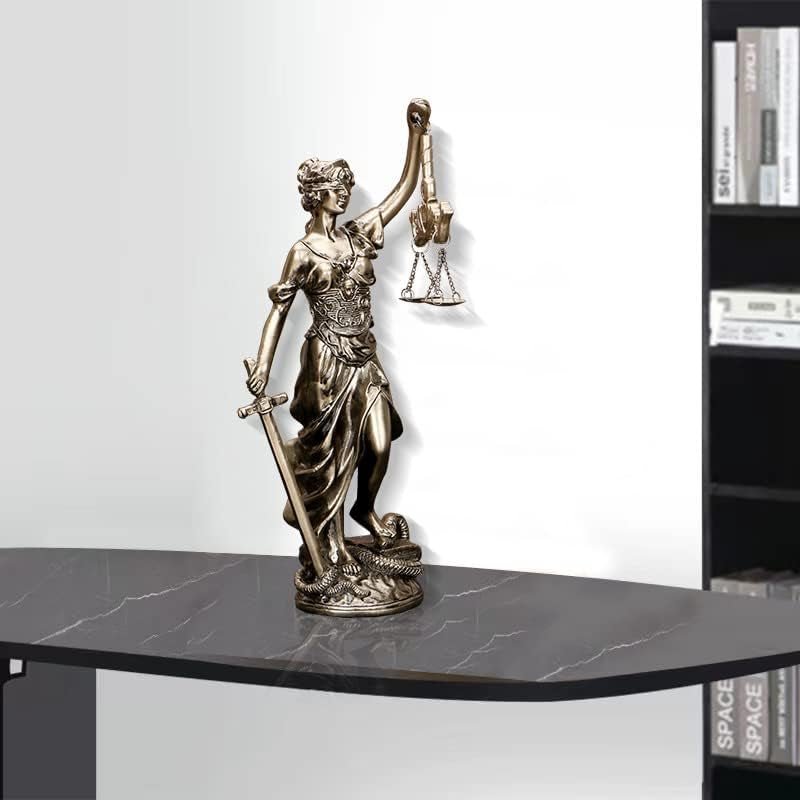 Vrouwe Justitia Standbeeld 30,5 cm Justitie Standbeeld Gerechtigheid Godin Gerechtigheid Sculptuur Grieks-Romeinse Engel Justitie Blinde Standbeelden Voor Decor Beeldjes en sculpturen Naty Shop