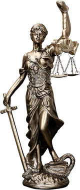 Vrouwe Justitia Standbeeld 30,5 cm Justitie Standbeeld Gerechtigheid Godin Gerechtigheid Sculptuur Grieks-Romeinse Engel Justitie Blinde Standbeelden Voor Decor Beeldjes & Sculpturen Naty Shop Standaard Titel