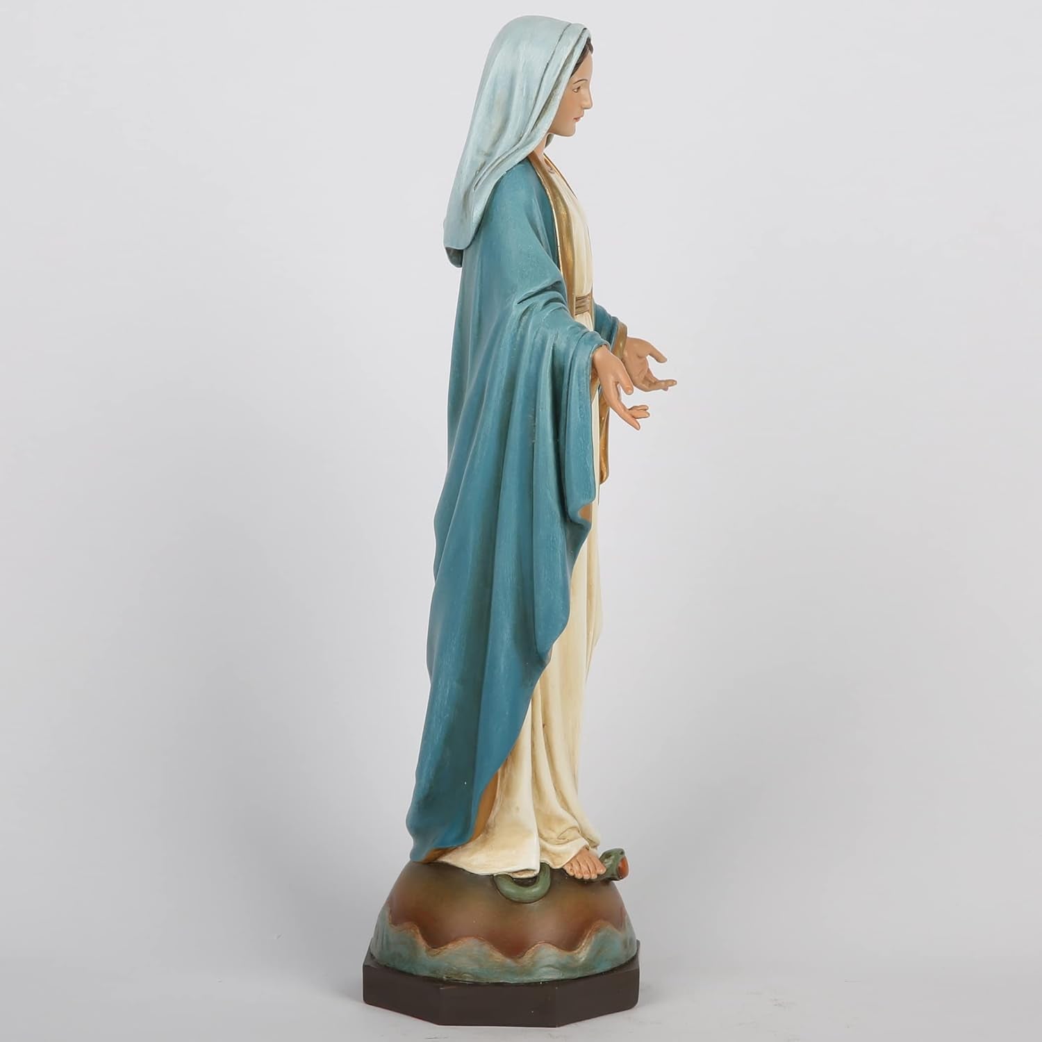 BC Katholiek Onze Lieve Vrouw van Genade Standbeeld Maagd Maria Altaar Figuur Religieus Cadeau voor Moeder Katholieke Huisdecoratie 34,3 cm Hoogte Handgeschilderd door Buildclassic (Elegant) Naty Shop Beelden en sculpturen