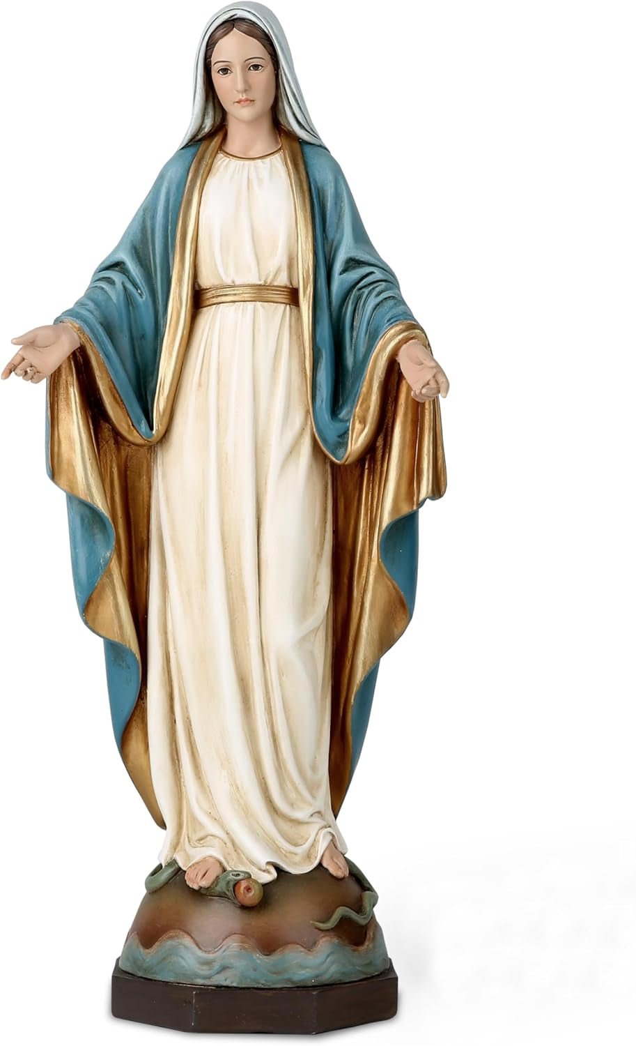 BC Katholiek Onze Lieve Vrouw van Genade Standbeeld Maagd Maria Altaar Figuur Religieus Cadeau voor Moeder Katholiek Huisdecoratie 34,3 cm Hoogte Handgeschilderd door Buildclassic (Elegant) Naty Shop Beelden & Sculpturen Elegant 14 Inch H