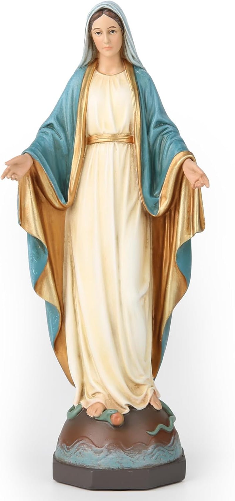 BC Katholiek Onze Lieve Vrouw van Genade Standbeeld Maagd Maria Altaar Figuur Religieus Cadeau voor Moeder Katholiek Huisdecoratie 34,3 cm Hoogte Handgeschilderd door Buildclassic (Elegant) Naty Shop Beelden en sculpturen Elegant 7 Inch H