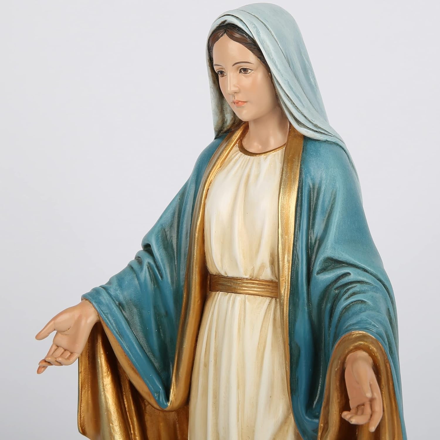 BC Katholiek Onze Lieve Vrouw van Genade Standbeeld Maagd Maria Altaar Figuur Religieus Cadeau voor Moeder Katholieke Huisdecoratie 34,3 cm Hoogte Handgeschilderd door Buildclassic (Elegant) Naty Shop Beelden en sculpturen