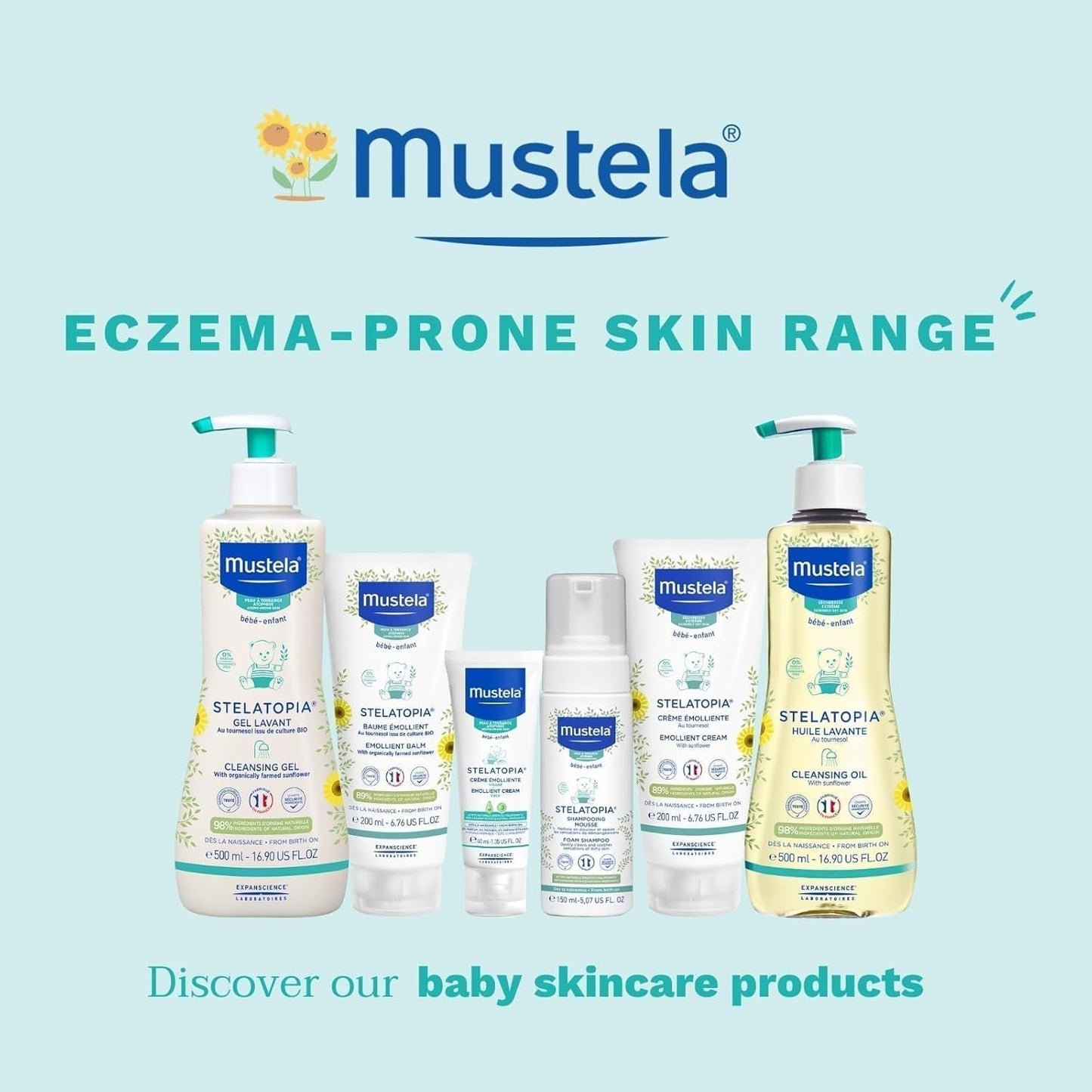 Stelatopia Shampoo Mousse voor hoofdhuid met extreme droogheid of atopische dermatitis, haar, baby's, kinderen, het hele gezin - vermindert roodheid en jeuk (150 ml) Kinderen - Bad- en huidverzorging Naty Shop