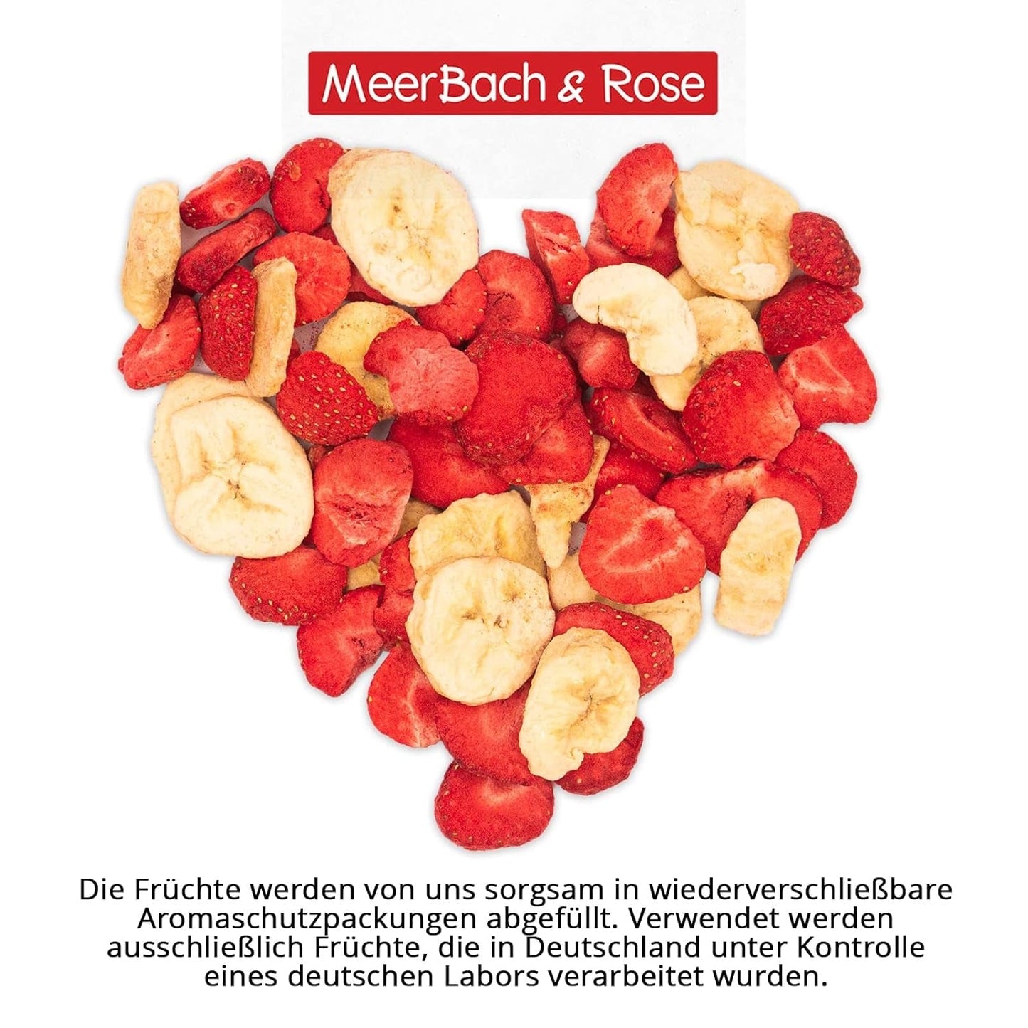 Aardbei-bananenmix 200g - gevriesdroogde aardbeien en gevriesdroogde bananen als heerlijk tussendoortje in een zakje Gedroogde producten Naty Shop
