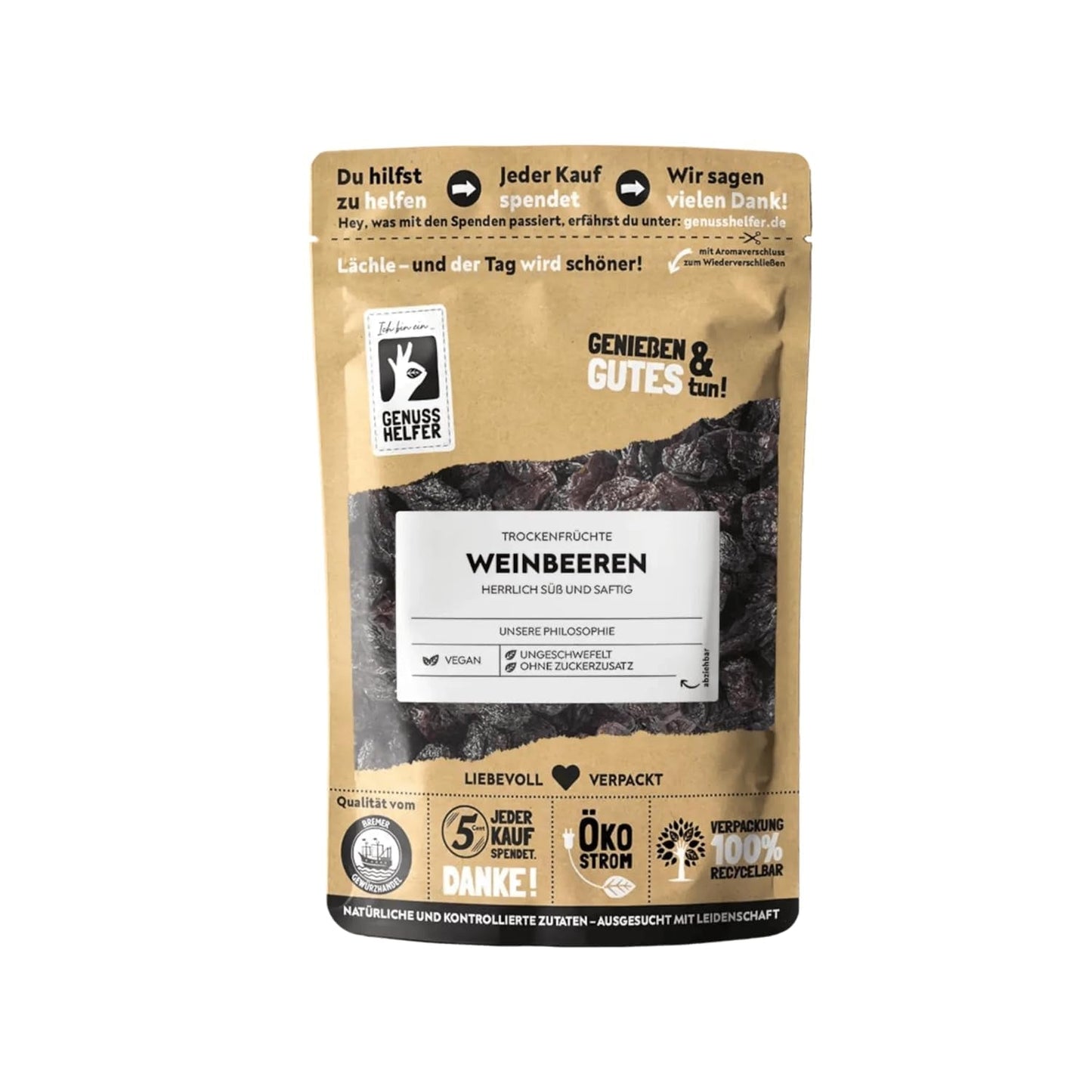 Bremer Gewürzhandel druiven, gedroogd, ongezwaveld en zonder toegevoegde suiker, 1kg Gedroogde producten Naty Shop 500 G