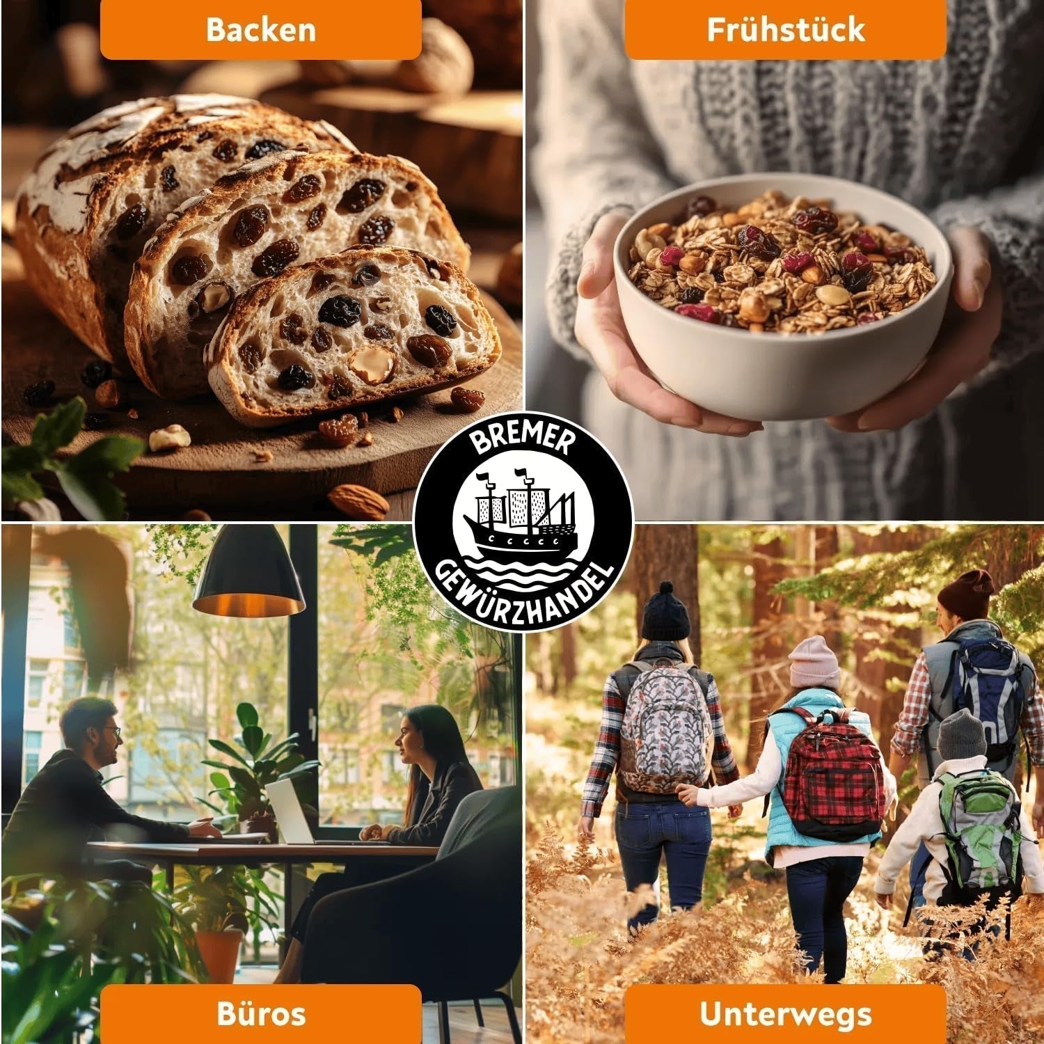 Bremer Gewürzhandel druiven, gedroogd, ongezwaveld en zonder toegevoegde suiker, 1kg Gedroogde producten Naty Shop