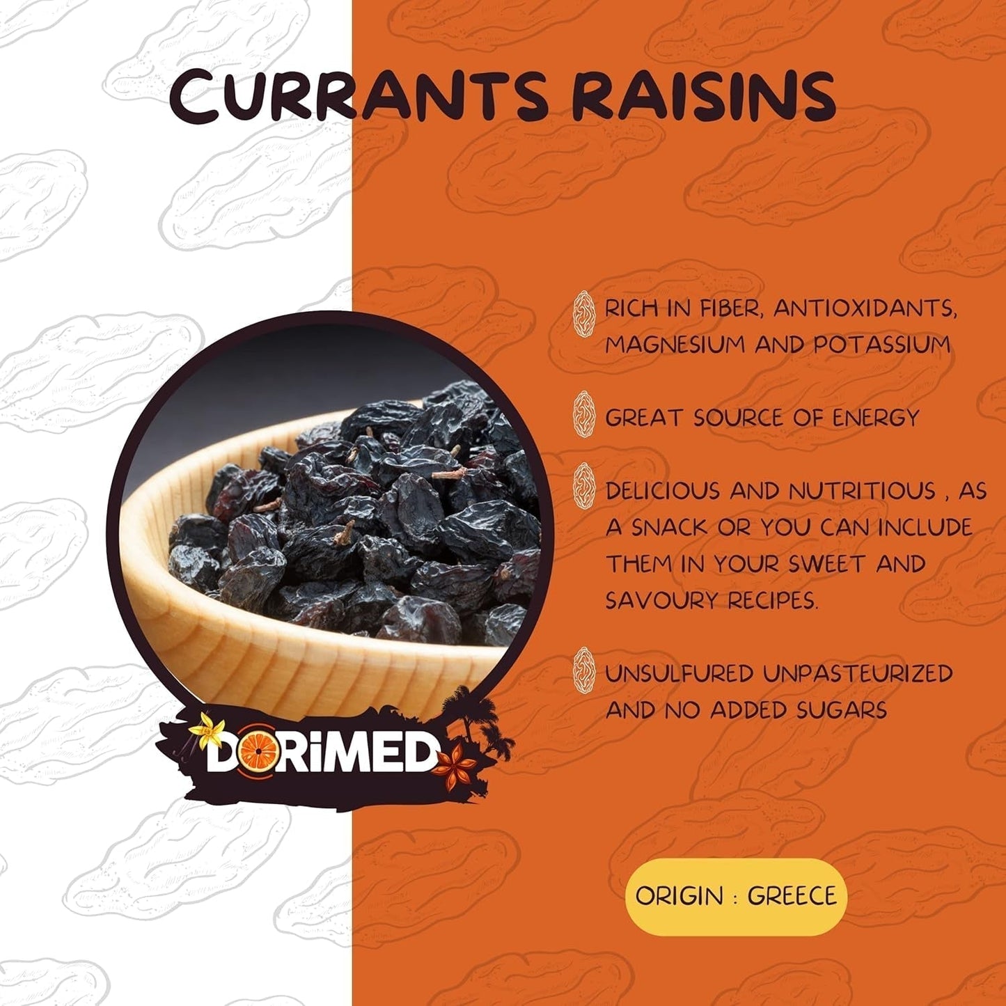 Sultana-druiven Bessen 1 kg I Gedroogde sultana-druiven I Korinthische sultana-druiven I Griekse oorsprong | Zoete en zoete pitloze Sultana-druiven | Gedroogde, gedroogde of gedehydrateerde druiven | Geen suiker | Naty Shop gedehydrateerde producten