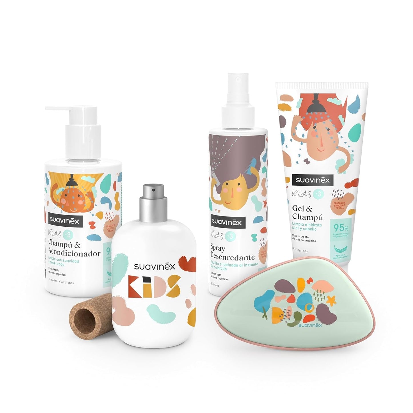 Suavinex, verzorgende shampoo voor kinderen van 3 tot 10 jaar, allergeenvrij, parabenenvrij, siliconenvrij, geschikt voor de gevoelige huid, geen tranen of trekken, 95% ingrediënten van natuurlijke oorsprong, Kinderen - Bad- en Huidverzorging Naty Shop
