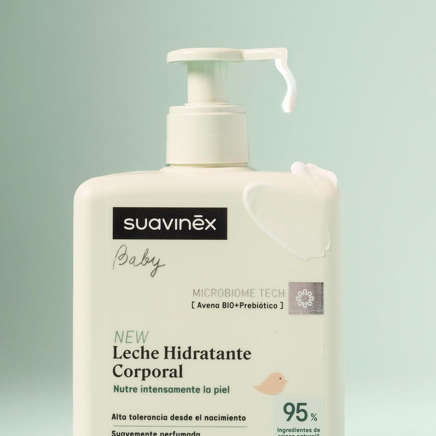 Suavinex, Syndet babyshampoo voor huid en haar, zeepvrij, 750ml + vochtinbrengende bodylotion, 750ml, geschikt voor de gevoelige huid en newborn, met 90%-93% natuurlijke ingrediënten. Kinderen - Bad- en huidverzorging Naty Shop