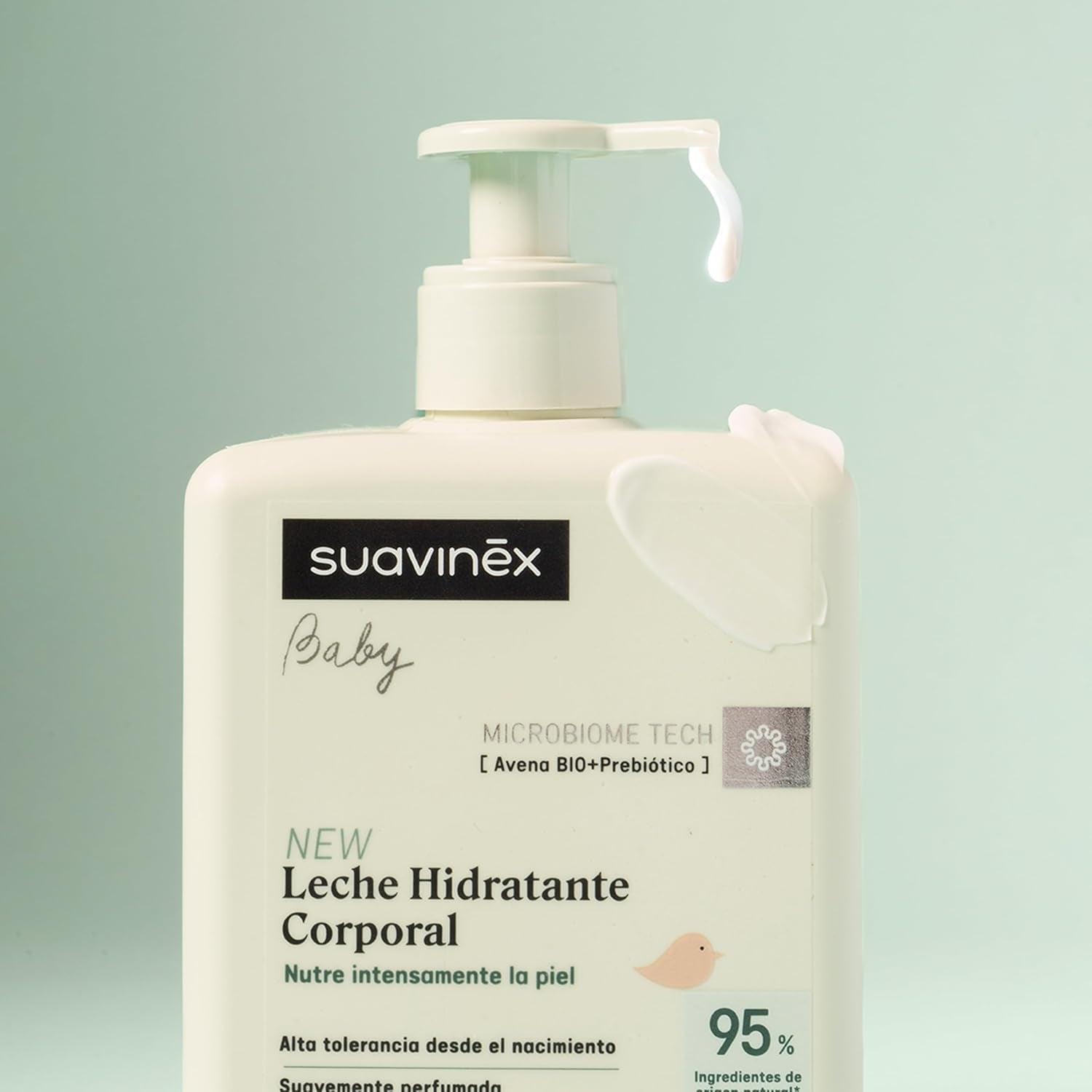 Suavinex, Syndet babyshampoo voor huid en haar, zeepvrij, 750ml + vochtinbrengende bodylotion, 750ml, geschikt voor de gevoelige huid en newborn, met 90%-93% natuurlijke ingrediënten. Kinderen - Bad- en huidverzorging Naty Shop